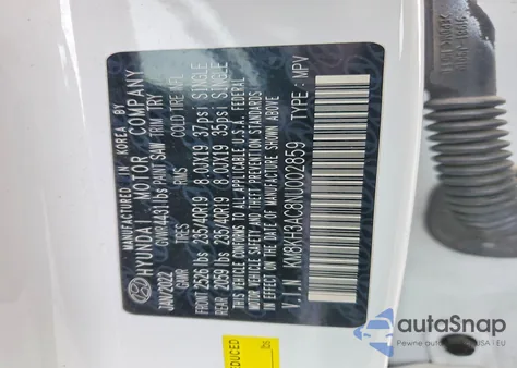 2022 Hyundai Kona N Base z USA, uszkodzony, nr VIN KM8KH3AC8NU002859